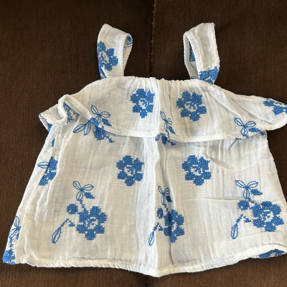 Zara Blue Floral Kids Top 12-24 months